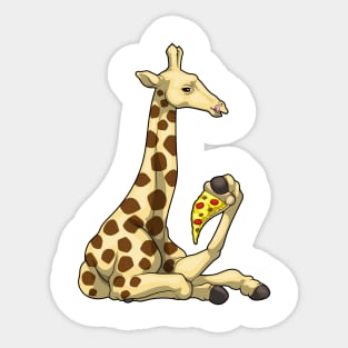 Giraffe Pizza Sticker